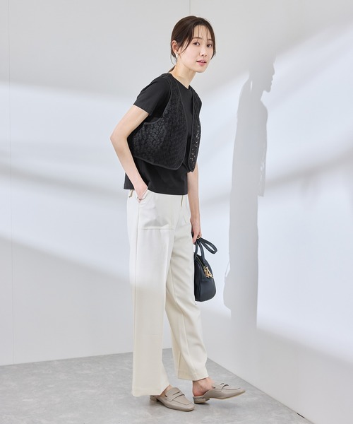 ROPE' PICNIC（ロペピクニック）の「フラワーレースベスト（ベスト・レディース・ブラック/キナリ・38）」の15枚目の写真