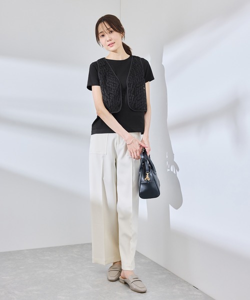 ROPE' PICNIC（ロペピクニック）の「フラワーレースベスト（ベスト・レディース・ブラック/キナリ・38）」の16枚目の写真