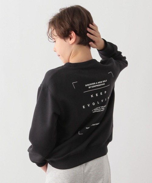 GLOBAL WORK Smile Seed Store（グローバルワーク スマイルシードストア）の「裏毛プリントスウェットプルオーバー長袖/キッズ/115333（Tシャツ/カットソー・キッズ・グレー系その他2/グレー系その他/ブラウン/ネイビー/ナチュラル/ブルー/グリーン/ブラック系その他/ブラック/ライトグレー・100cm/140cm/120cm/150cm/130cm/110cm）」の16枚目の写真