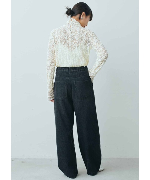 ＭＥＤＥ１９Ｆ カーヴィーシルエットのブラックデニムパンツ（デニムパンツ）｜MEDE19F（メデジュウキュウ）