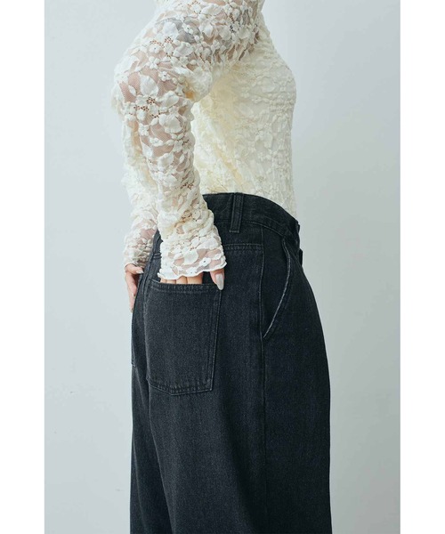 ＭＥＤＥ１９Ｆ カーヴィーシルエットのブラックデニムパンツ（デニムパンツ）｜MEDE19F（メデジュウキュウ）