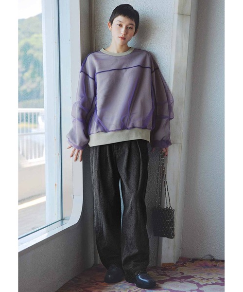 ＭＥＤＥ１９Ｆ カーヴィーシルエットのブラックデニムパンツ（デニムパンツ）｜MEDE19F（メデジュウキュウ）