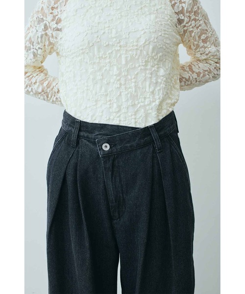 ＭＥＤＥ１９Ｆ カーヴィーシルエットのブラックデニムパンツ（デニムパンツ）｜MEDE19F（メデジュウキュウ）