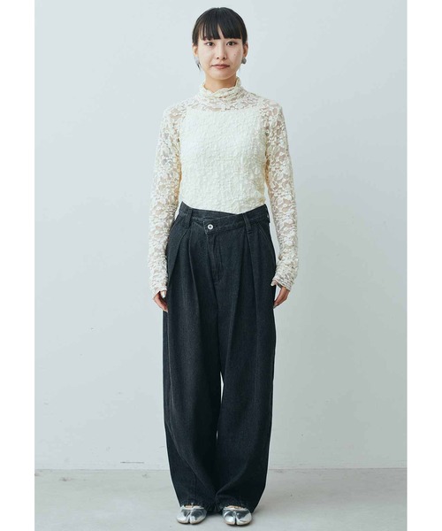 ＭＥＤＥ１９Ｆ カーヴィーシルエットのブラックデニムパンツ（デニムパンツ）｜MEDE19F（メデジュウキュウ）