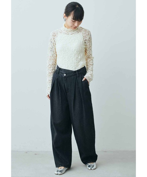 ＭＥＤＥ１９Ｆ カーヴィーシルエットのブラックデニムパンツ（デニムパンツ）｜MEDE19F（メデジュウキュウ）