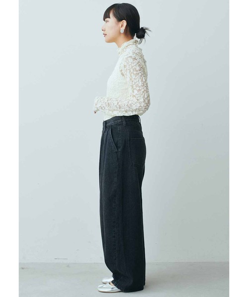 ＭＥＤＥ１９Ｆ カーヴィーシルエットのブラックデニムパンツ（デニムパンツ）｜MEDE19F（メデジュウキュウ）