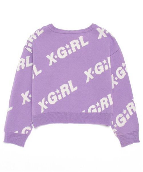 X-girl Stages（エックスガールステージス）の「ロゴニットプルオーバー（ニット/セーター・キッズ・ラベンダー/アイボリー/ブラック・90cm/100cm/110cm/120cm/130cm/140cm）」の4枚目の写真