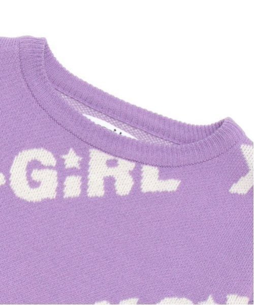 X-girl Stages（エックスガールステージス）の「ロゴニットプルオーバー（ニット/セーター・キッズ・ラベンダー/アイボリー/ブラック・90cm/100cm/110cm/120cm/130cm/140cm）」の5枚目の写真