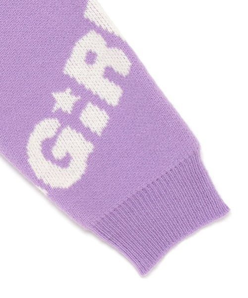 X-girl Stages（エックスガールステージス）の「ロゴニットプルオーバー（ニット/セーター・キッズ・ラベンダー/アイボリー/ブラック・90cm/100cm/110cm/120cm/130cm/140cm）」の6枚目の写真