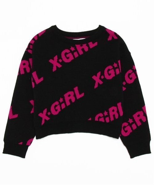 X-girl Stages（エックスガールステージス）の「ロゴニットプルオーバー（ニット/セーター・キッズ・ラベンダー/アイボリー/ブラック・90cm/100cm/110cm/120cm/130cm/140cm）」の10枚目の写真