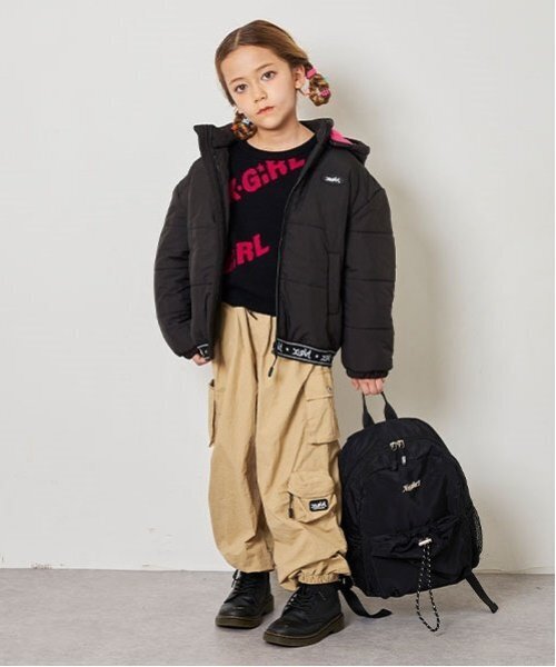 X-girl Stages（エックスガールステージス）の「ロゴニットプルオーバー（ニット/セーター・キッズ・ラベンダー/アイボリー/ブラック・90cm/100cm/110cm/120cm/130cm/140cm）」の13枚目の写真