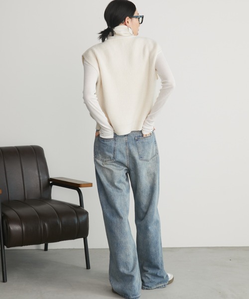 Auntie Rosa Holiday（アンティローザホリデー）の「ジップアップニットベスト（ベスト・レディース・ブラック/アイボリー/ブラウン・FREE）」の17枚目の写真