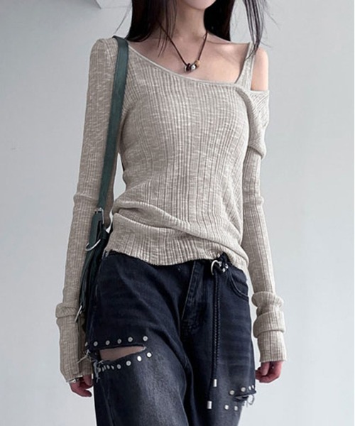 MAISON DE THERESE(メゾン ド テレーズ)の「ニット2点セット(キャミソール&Tシャツ)(ニット/セーター・レディース・グレー/ブラック・S/M/L)」の15枚目の写真