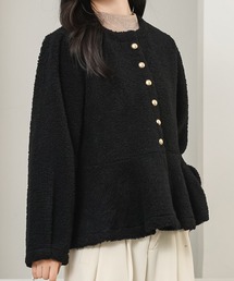TRADITIONAL WEATHERWEAR ノーカラーボアジャケット Traditional Weatherwear トラディショナルウェザーウェア