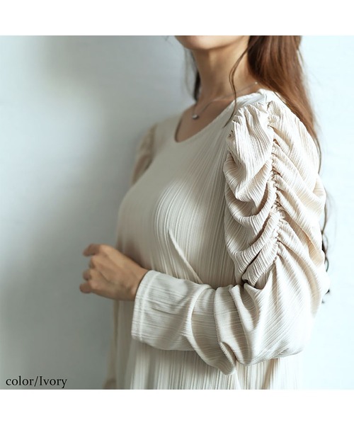 GOLDJAPAN(ゴールドジャパン)の「ランダムテレコパワショルプルオーバー【大きいサイズ対応】(Tシャツ/カットソー・レディース・グレー/ローズ/アイボリー/ブラック/カーキ・LL/3L/4L/5L)」の15枚目の写真