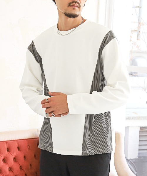 セール】異素材切り替えロンT（Tシャツ/カットソー）｜LUXSTYLE（ラグ