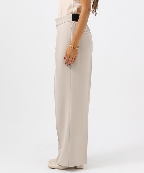 BAYFLOW（ベイフロー）の「[ウエストゴム仕様]ダブルタックワイドパンツ（その他パンツ・レディース・グレイッシュベージュ/ブラック・MEDIUM/SMALL）」の14枚目の写真