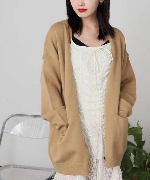 ROOPTOKYO（ループトウキョウ）の「オーバーサイズ Vネックニットカーディガン（カーディガン/ボレロ・メンズ・ブラック/アイボリー/グレー/ベージュ・M/L）」の22枚目の写真