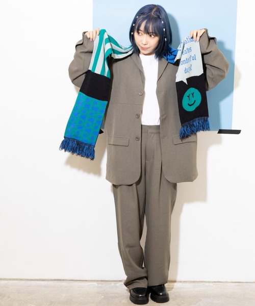 L.H.P（エルエイチピー）の「yipyip/イップイップ/1TUCK STRAIGHT TROUSER（スラックス・レディース・グレー・MEDIUM/LARGE）」の2枚目の写真