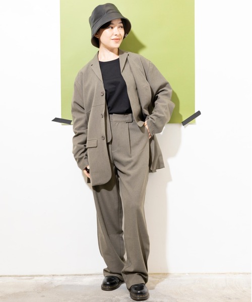 L.H.P（エルエイチピー）の「yipyip/イップイップ/1TUCK STRAIGHT TROUSER（スラックス・レディース・グレー・MEDIUM/LARGE）」の4枚目の写真