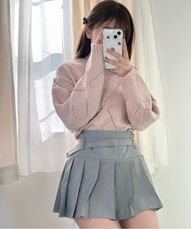 ROOPTOKYO | BELT PLEATS MINI SKIRT / ベルトプリーツミニスカート(スカート)
