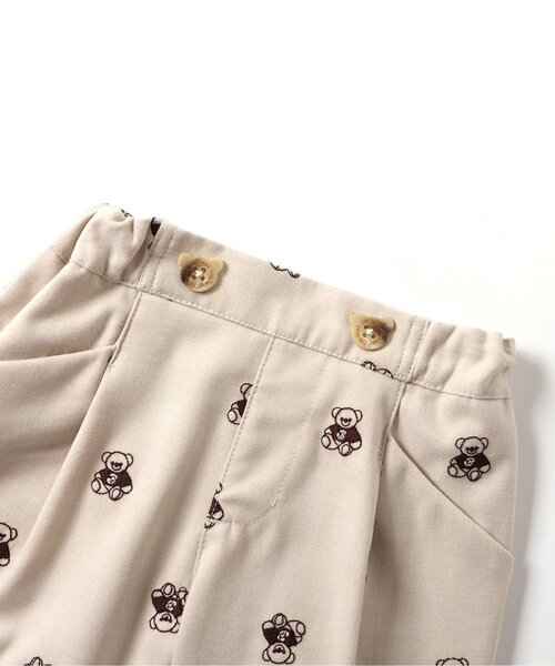 apres les cours（アプレレクール）の「【リンク】tiny bear 総柄長パンツ（その他パンツ・キッズ・アイボリー/ブラウン・80/90/100/110/120）」の3枚目の写真