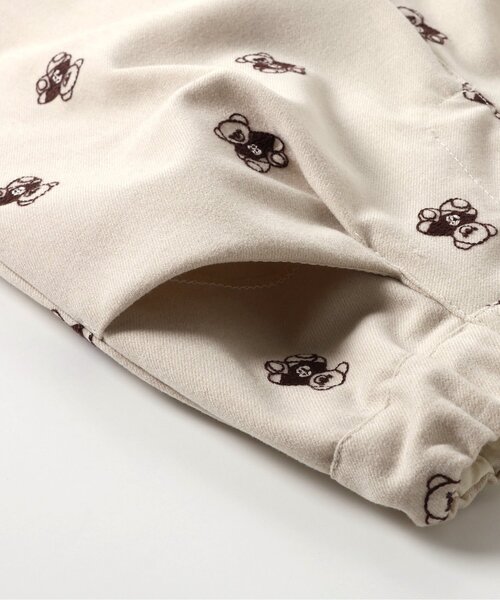 apres les cours（アプレレクール）の「【リンク】tiny bear 総柄長パンツ（その他パンツ・キッズ・アイボリー/ブラウン・80/90/100/110/120）」の5枚目の写真