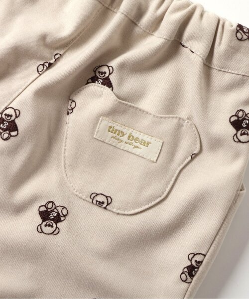 apres les cours（アプレレクール）の「【リンク】tiny bear 総柄長パンツ（その他パンツ・キッズ・アイボリー/ブラウン・80/90/100/110/120）」の6枚目の写真