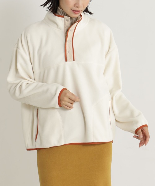 FOUND GOOD（ファウンドグッド）の「スタンドフリースPO（Tシャツ/カットソー・レディース・アイボリー/ブラック/ベージュ/グレー系8・L/M/S）」の4枚目の写真