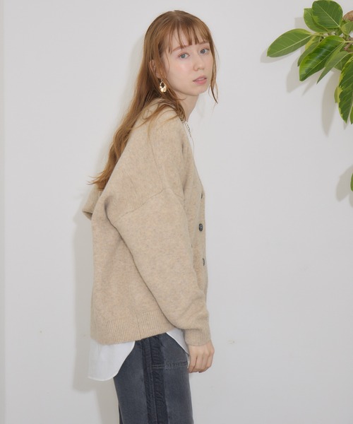 Dignite collier グレー ジップアップカーディガン Dignite collier / V-neck zip mesh cardigan - YouTube