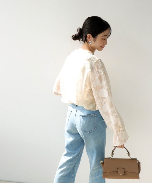 カットジャカードブラウス（シャツ/ブラウス）｜Jines（ジネス）