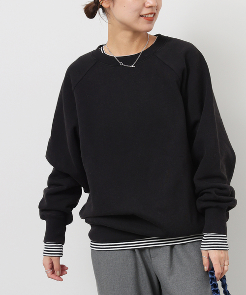 Healthknit(ヘルスニット)の「《追加》別注【Healthknit/ヘルスニット】*RELUME C/N SWEAT:スウェット(スウェット・レディース・ブラック系その他/ベージュ系その他/ブルー/イエロー・FREE)」の2枚目の写真