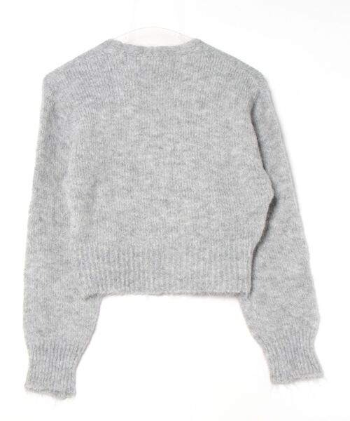 Chiina(チーナ)の「Chiina/スリム Vネック シャギーニットカーディガン(カーディガン/ボレロ・レディース・ベージュ/ホワイト/ブラウン/ピンク/グレー/ライトブルー・FREE)」の9枚目の写真