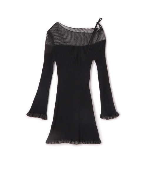 M DOLLY（エムドリー）の「sheer ribbon dress/シアーリボンドレス（ワンピース・レディース・ブラック系1/アイボリー系1/ブラック系2/アイボリー系2・S/M）」の22枚目の写真