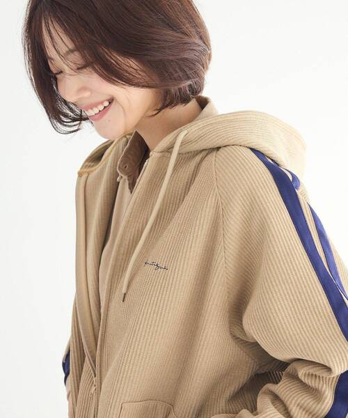 CRAFT STANDARD BOUTIQUE(クラフトスタンダードブティック)の「トラックパーカー(パーカー・レディース・アイボリー/ブラック/カーキ/ベージュ/ブラウン・M/L/XL)」の5枚目の写真