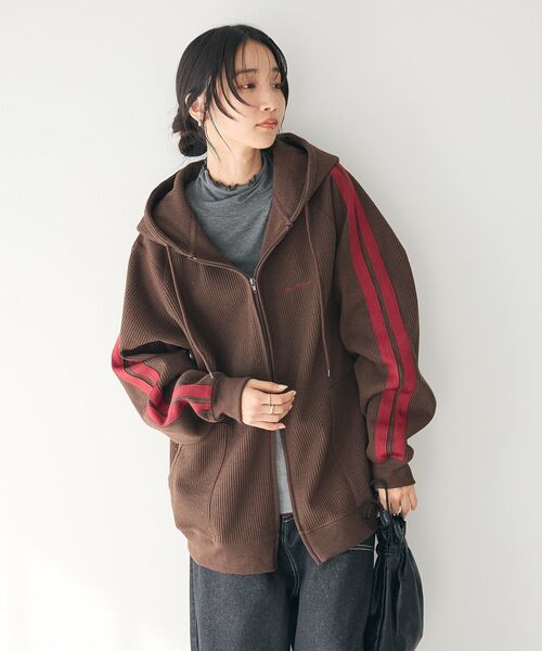 CRAFT STANDARD BOUTIQUE(クラフトスタンダードブティック)の「トラックパーカー(パーカー・レディース・アイボリー/ブラック/カーキ/ベージュ/ブラウン・M/L/XL)」の7枚目の写真