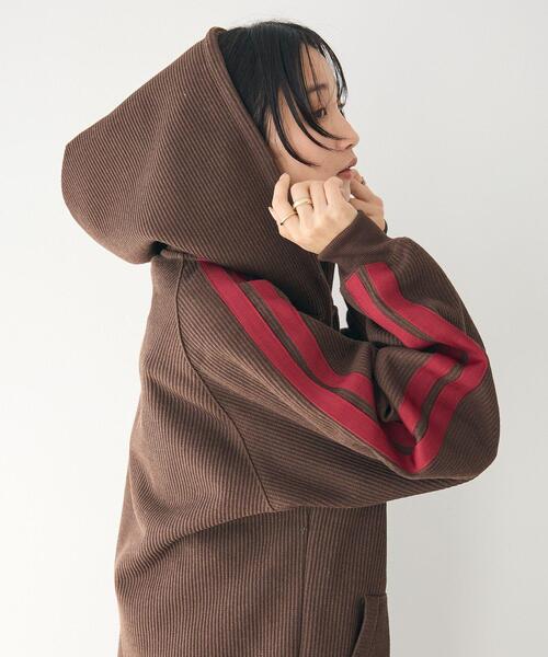 CRAFT STANDARD BOUTIQUE(クラフトスタンダードブティック)の「トラックパーカー(パーカー・レディース・アイボリー/ブラック/カーキ/ベージュ/ブラウン・M/L/XL)」の8枚目の写真