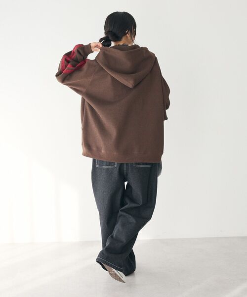 CRAFT STANDARD BOUTIQUE(クラフトスタンダードブティック)の「トラックパーカー(パーカー・レディース・アイボリー/ブラック/カーキ/ベージュ/ブラウン・M/L/XL)」の10枚目の写真