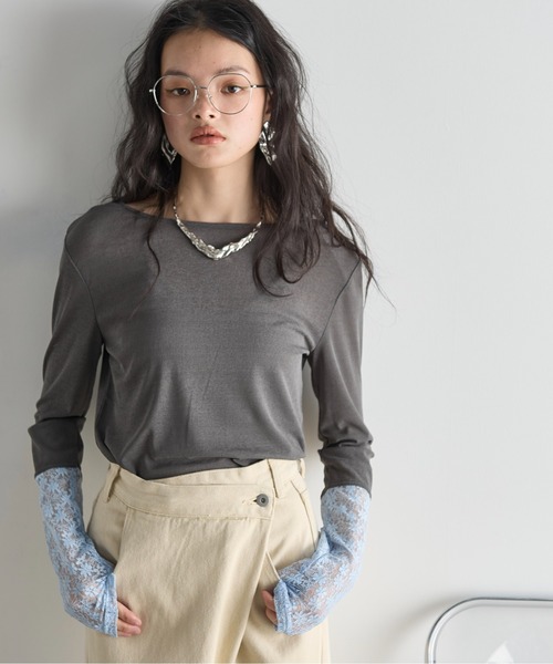 tシャツ 「追加」シアーフライス2WAYロングスリーブ レディース 前後2wayタグ付きロングスリーブTシャツ【メール便可／100】通販