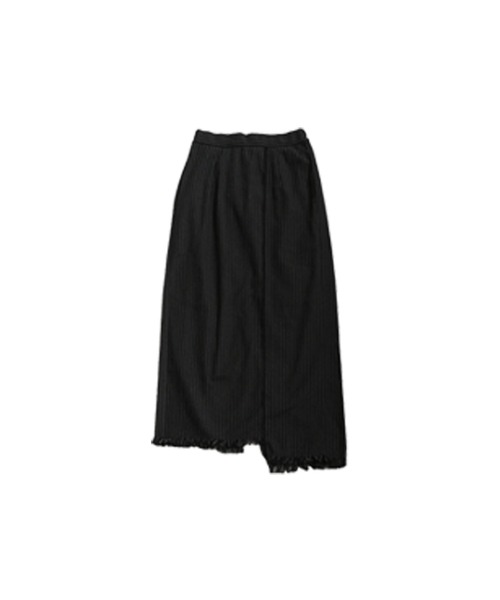 antiqua（アンティカ）の「ストライプ柄アシメロングスカート（スカート・レディース・ブラック/カーキ・ONESIZE）」の17枚目の写真