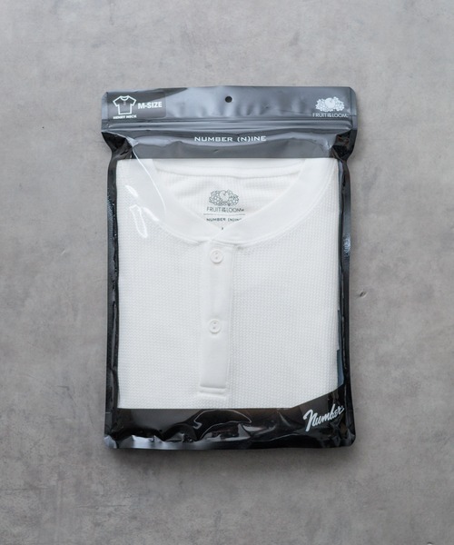 NUMBER (N)INE(ナンバーナイン)の「【78】【FRUIT OF THE LOOMxNUMBER(N)INE】 Henry Neck T(Tシャツ/カットソー・メンズ・ブラック/ホワイト・MEDIUM/LARGE/X-LARGE)」の7枚目の写真