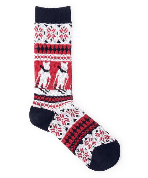 coen(コーエン)の「スキーベアジャガードソックス(ソックス/靴下・レディース・グレー/ネイビー・フリー)」の2枚目の写真