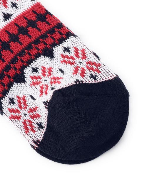 coen(コーエン)の「スキーベアジャガードソックス(ソックス/靴下・レディース・グレー/ネイビー・フリー)」の5枚目の写真