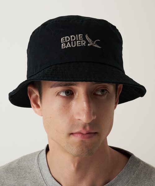 Eddie Bauer(エディーバウアー)の「コットンツイル EB ロゴ ハット(ハット・メンズ・ライトベージュ/ブラック/セージグリーン・F)」の1枚目の写真