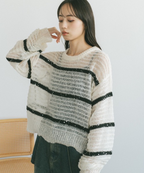 *STAUD* シアーかぎ編みニットスパンコールワンピース 000000014117-01-m.jpg?t=