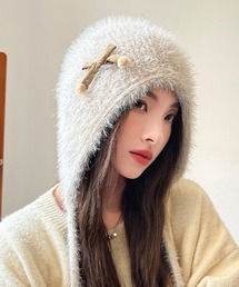 美品⭐︎ CHOPOVA LOWENA リボン ビーニー リボン」に該当するニットキャップ/ビーニーファッション通販