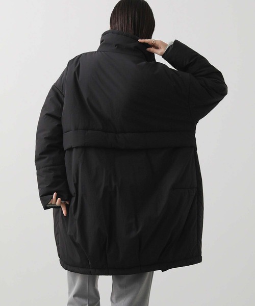 Gready Brilliant(グレディブリリアン)の「スタンド中綿オーバーコート(その他アウター・レディース・ブラック/ライトベージュ・FREE)」の9枚目の写真