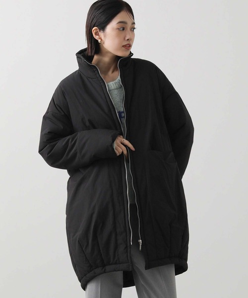 Gready Brilliant(グレディブリリアン)の「スタンド中綿オーバーコート(その他アウター・レディース・ブラック/ライトベージュ・FREE)」の10枚目の写真