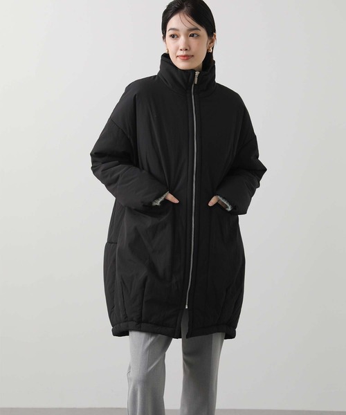 Gready Brilliant(グレディブリリアン)の「スタンド中綿オーバーコート(その他アウター・レディース・ブラック/ライトベージュ・FREE)」の11枚目の写真