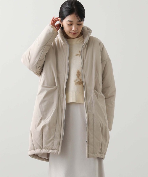 Gready Brilliant(グレディブリリアン)の「スタンド中綿オーバーコート(その他アウター・レディース・ブラック/ライトベージュ・FREE)」の17枚目の写真